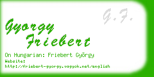 gyorgy friebert business card