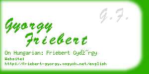 gyorgy friebert business card